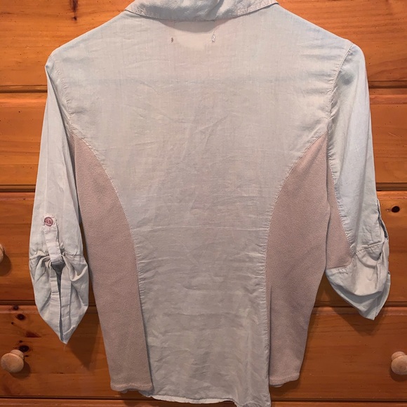 🔥 3/$20 Tan Button Down Blouse - Picture 2 of 4